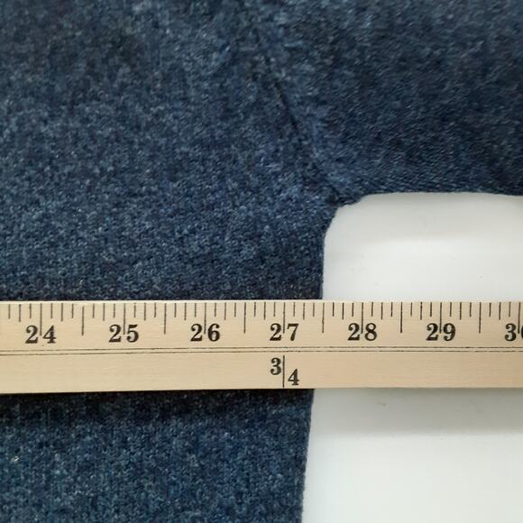 Marks & Spencer 100% Pure New Wool Sweater Crewneck Pullover Dark Blue Mens M - Picture 10 of 12